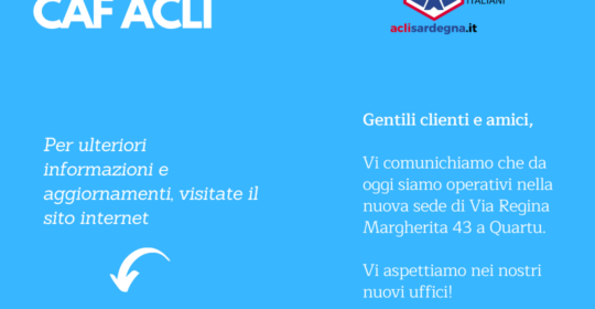 Quartu da oggi nuovamente operativo nella nuova sede di Via Regina Margherita 43