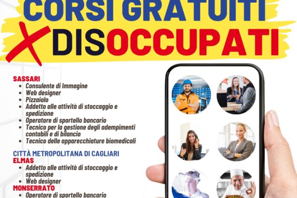 Sardegna Sapere  aperte le iscrizioni ai corsi gratuiti per disoccupati